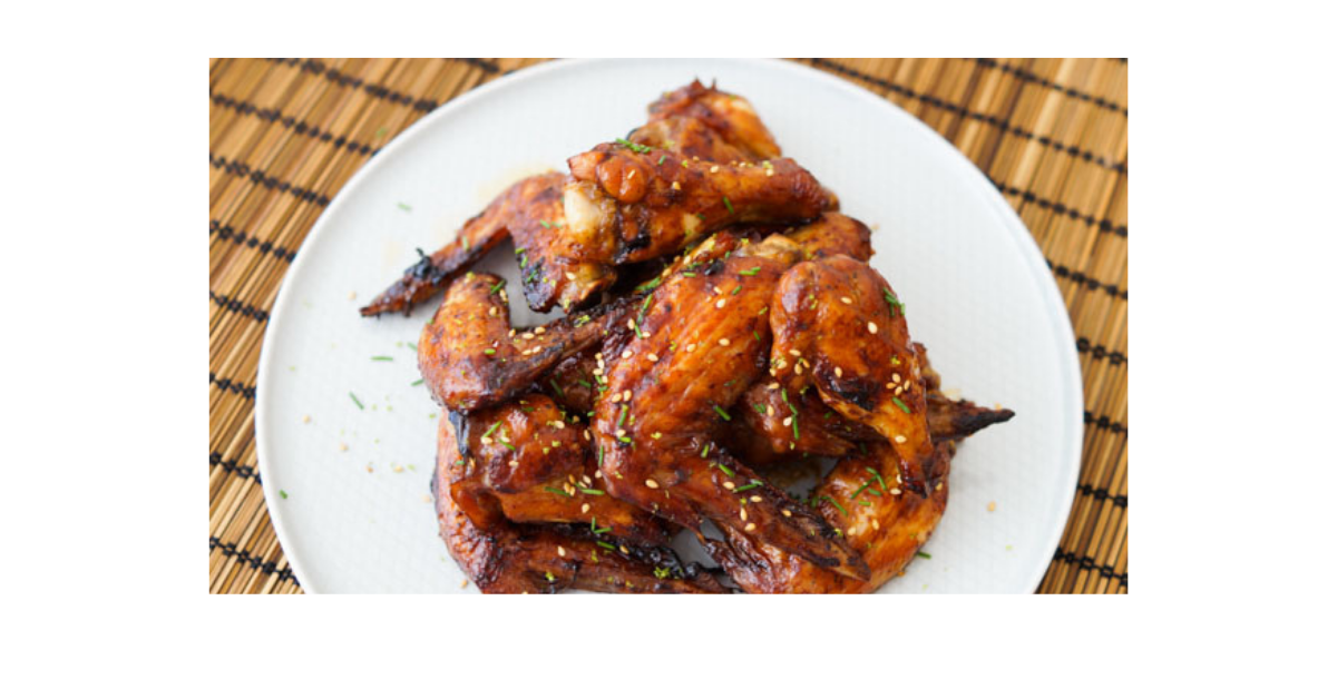 Alitas de pollo al horno con miel y salsa de soja